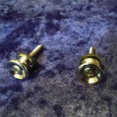 1980s Kramer Strap Buttons Chrome w/pads image 1