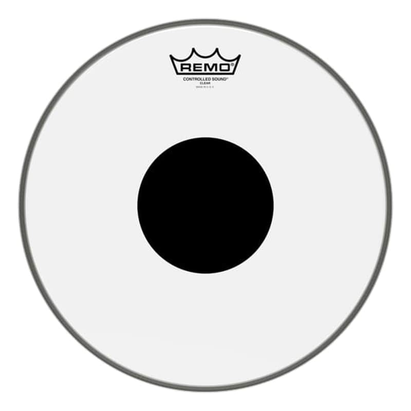 Remo Controlled Sound Clear Black Dot 13in image 1