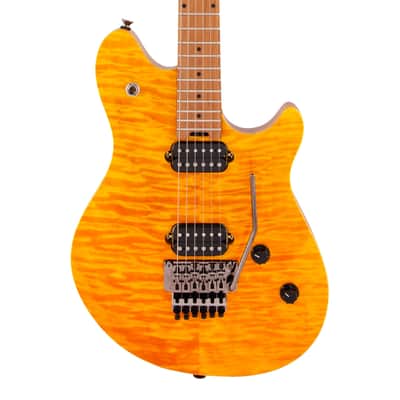 EVH Wolfgang WG Standard QM - Transparent Amber w/ Baked Maple FB image 1