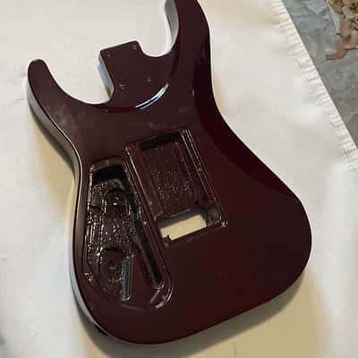 2000's Japan Jackson DKMG Dinky Red Flame Guitar Body Floyd Ready image 11