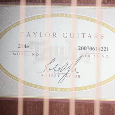 Taylor 214e - Natural - Left Handed - 2007 - 2nd Hand image 16