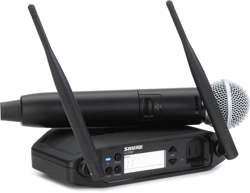 Shure GLXD24+/SM58 Digital Wireless Handheld System with SM58 Capsule image 1