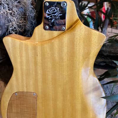 Custom Built Ray Gun J5 Obeche / Maple Burl body Maple / Ebony Neck DiMarzio PUs image 15