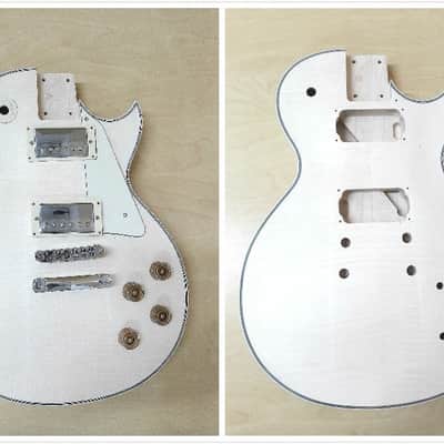 E238DIYPBDIY Solid Body Electric Guitar DIY Kit, No-Soldering, Flame Maple Veneer image 10