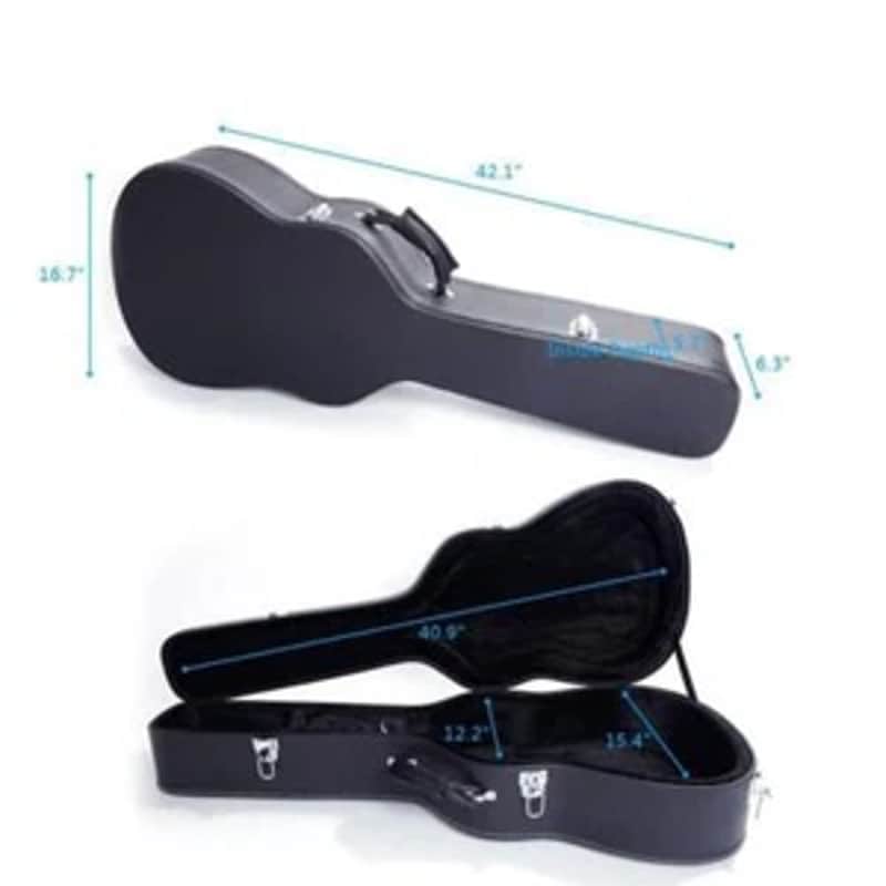 New 39" Guitar Case Acoustic Guitar Hard-Shell Wood image 1