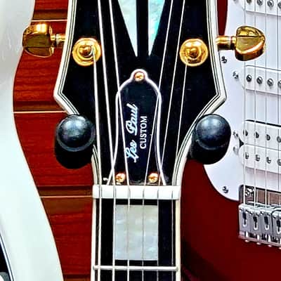 2022 Epiphone Les Paul Custom w/ Case & Bigsby! Ebony w/ Gold Hardware! VERY NICE!!! image 8