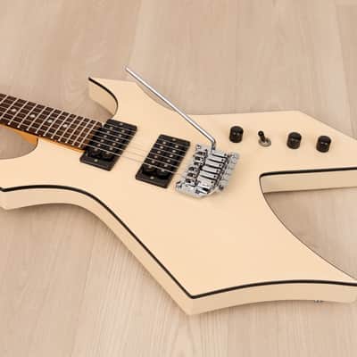 1987 BC Rich Warlock Custom NJ Series Vintage Electric Guitar White w/ Floyd Rose, Japan image 9