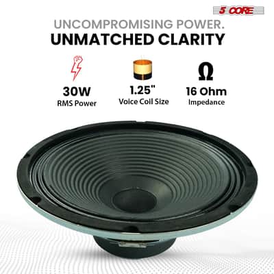 5 Core 10 Inch Guitar Speaker 60W Replacement 16 Ohm Amplifier Cabinet Driver image 3