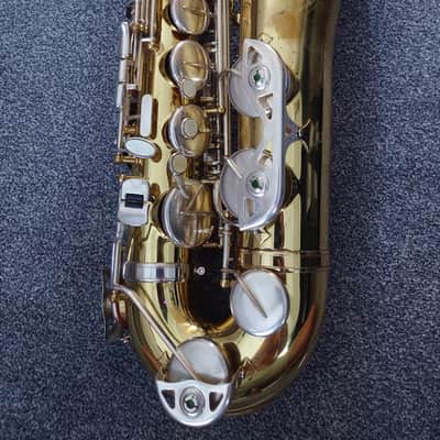 Borgani 0166S Vintage Tenor Saxophone 1980s - Gold Lacquer with Silver Nickel Keys image 2
