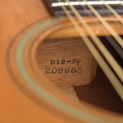 C. F. Martin  D-12-20 12 String Flat Top Acoustic Guitar (1966), ser. #208963, original black chipboard case. image 15