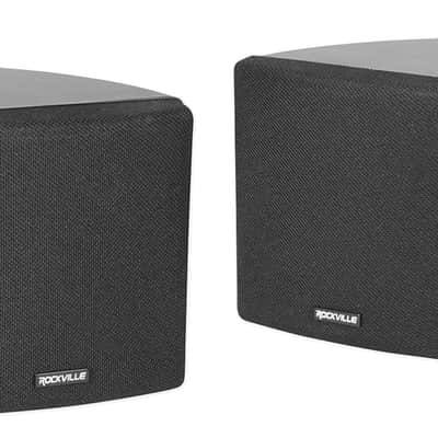 4 Rockville Cube 70v Black 3.5" Commercial Swivel Wall Mount Restaurant Speakers