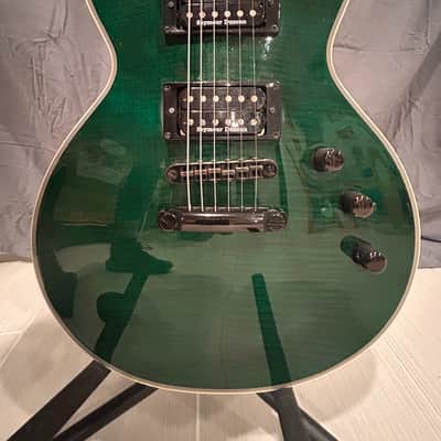 ESP LTD EC-1000 Deluxe – See Thru Green Flame Maple – Made in Korea - 2017 image 1