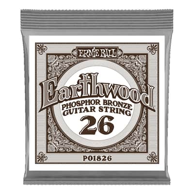 Ernie Ball .026 Earthwood Phosphor Bronze Guitar Strings 6 Pack image 1