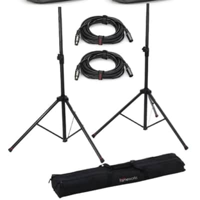 Behringer Eurolive B112W 1000W 12 inch Powered Speaker Pair Stand Bundle image 2