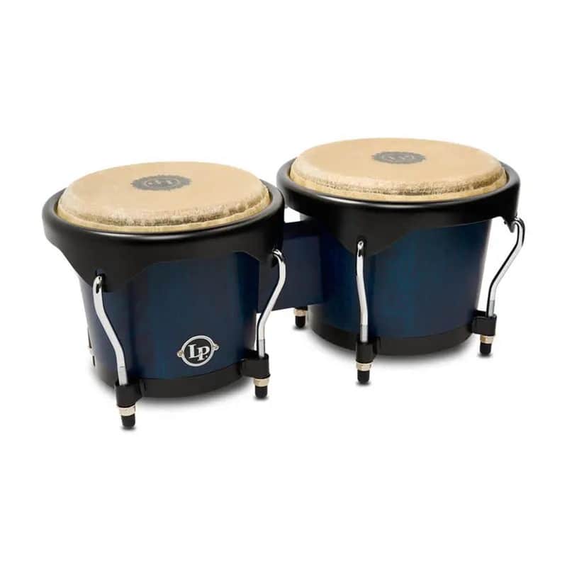 LP City II Mango Wood Bongos Blue image 1