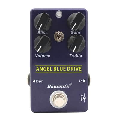 Demonfx ANGEL BLUE DRIVE Guitar Effect Pedal Overdrive With 2 mode Toggle Switch image 1