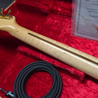 Fender Custom Shop Stratocaster 40th Anniversary Concert Limited Edition 1994 UK Exclusive ARTIST ONLY Eric Clapton Mark Knopfler Rory Gallagher George Harrison Keith Richards etc Ruby Red Ash Body Gold Hardware AAA Flame Neck USA American FSR Guitar image 24