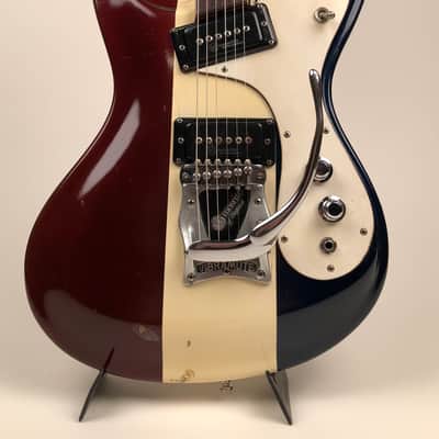 Rare 1965 Mosrite Ventures Vibramute Sales Model in 3 Custom Colors with Non-TM Pickups & OHSC image 6