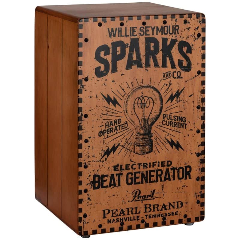 Pearl - Electronic Crate Style Cajon, Willie Seymour Sparks Graphic Finish image 1