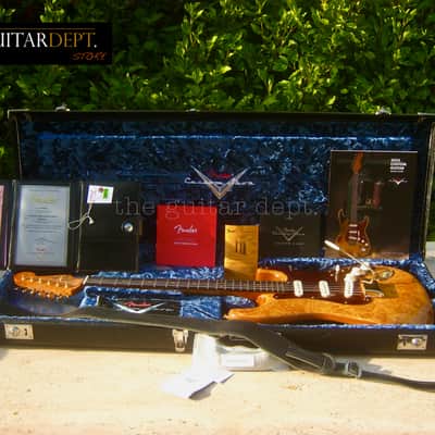 ♚ AS NEW ♚ 2022 Fender CUSTOM SHOP Artisan BURL Maple STRATOCASTER ♚AAAA ♚ EBONY ♚ Handwounds ! image 2