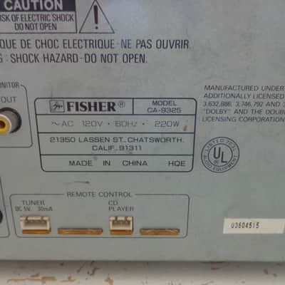Fisher Studio Standard Integrated Stereo Amplifier CA-9325 w Phono image 7