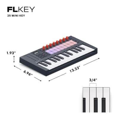 Novation FLkey 2 Mini 25 25 Mini-Key MIDI Keyboard Controller for FL Studio image 3