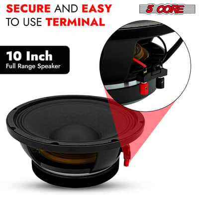 5 Core 10" Subwoofer Speaker 300W RMS Full Range Car Audio Sub Woofer 4 Ohm Bass Replacement Driver image 11