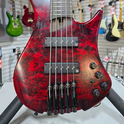 *New - Open Box* Ibanez EHB Ergonomic Headless 5-string Bass Guitar - Stained Wine Red Low Gloss w/Gig Bag #914 image 2