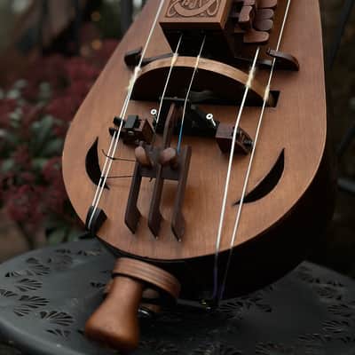 Hurdy-Gurdy With Pickup - 24 Keys - 6 string - Ukrainian Lira Hurdy Gurdy Electric Acoustic Excellent New image 2
