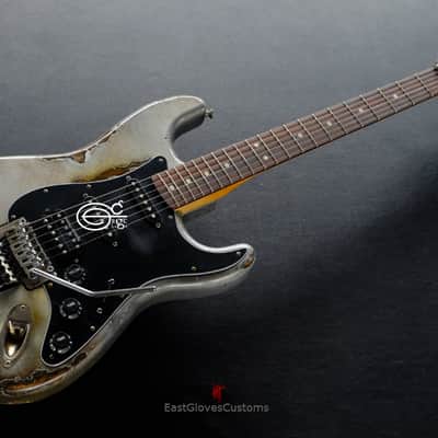 Fender Stratocaster HSS Terminator Metallic Silver Floyd Rose Heavy Relic (RARE) image 13