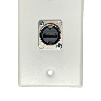 PROCRAFT SPL-1NHDMI-WH 1 Gang White Wall Plate Loaded w/ 1) Neutrik HDMI Feed/Pass Thru image 1