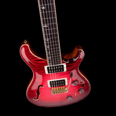 PRS Private Stock Custom 24 Semi-Hollow Piezo Blood Red Glow With Case image 3