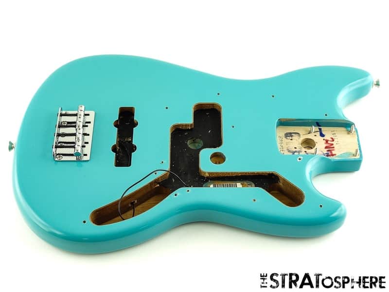 Fender Player II Mustang Bass PJ BODY & HARDWARE PJ Offset Aquatone Blue image 1