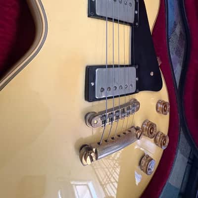 1977 Gibson Les Paul Custom Faded White/Cream w/case image 7