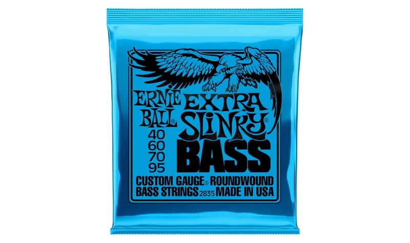 Extra Slinky Nickel Wound Electric Bass Strings 40-95 Set Gauge 40, 60, 70, 95 High-C Steel Hex-Core image 1