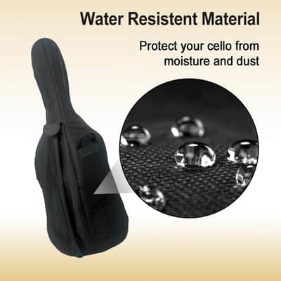 Cello Gig Bag 1/4 Size - Padded Soft Case with Backpack Straps & Accessories Pocket, Water-Resistant Lightweight Portable Instrument Cello Bag Cover Cloth for Travel & Storage (1/4 Style 1) image 3