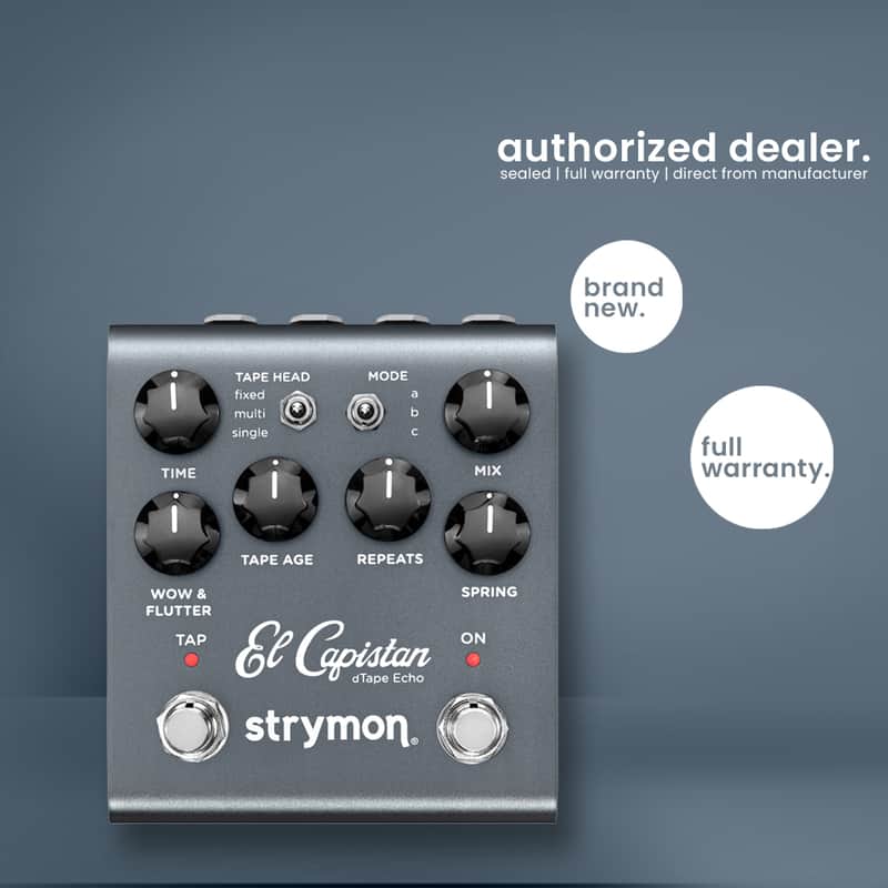 Strymon | El Capistan V2 | DTape Echo | Guitar Effects Pedal | Grey image 1