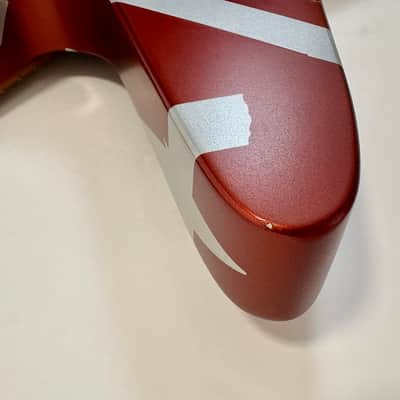 EVH Shark 2019 Burgundy/Silver Stripes image 23
