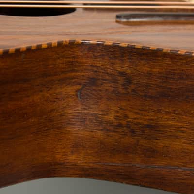 Knutsen 16 String Harp Guitar, c. 1914, black gig bag case. image 11