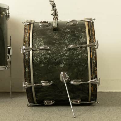 1962 Slingerland Black Diamond Pearl "Double Rail" Drum Set image 17