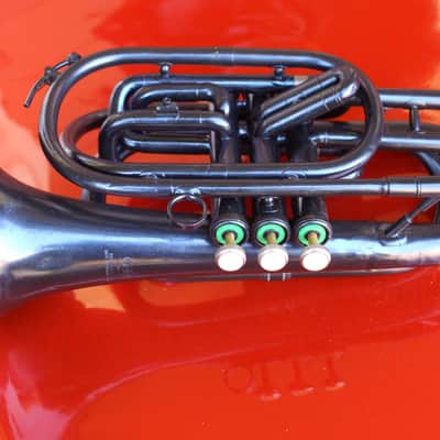 Willson (DEG) Bb Compact Marching Trombone Black/Purple/Blue Sparkle image 4