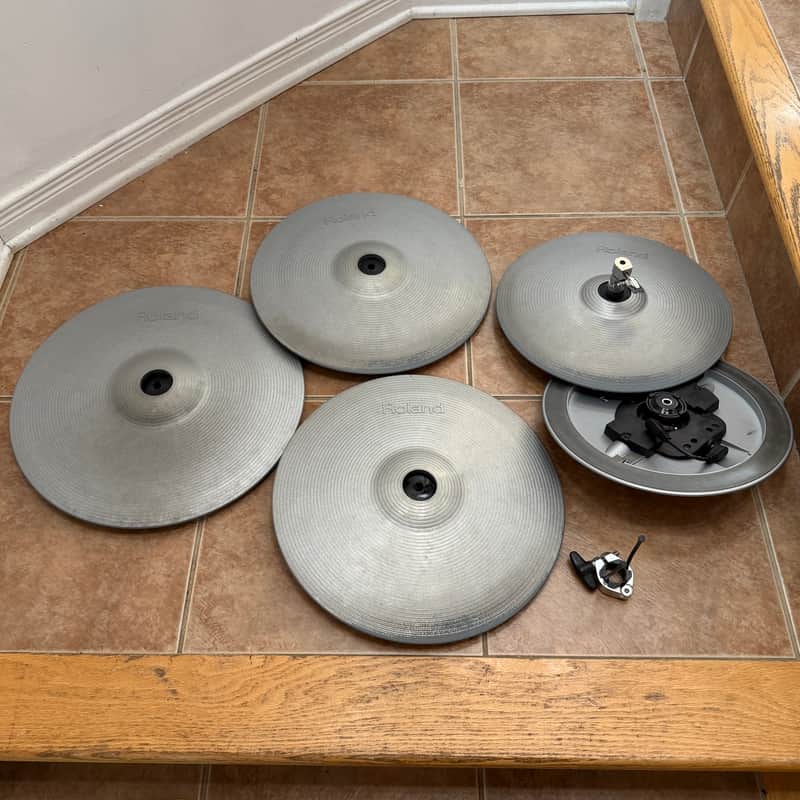 Roland SV Silver Cymbal Pads CY15R CY14C VH12 from TD20 SX Electronic Vdrums / drums drum set image 1