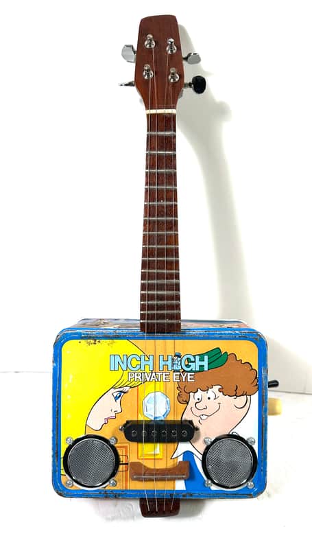 Awesomesauceguitars electric ukulele made from a vintage 70s lunchbox uke noise instrument The Inch High Private Eye 2025 - Nostalgia image 1