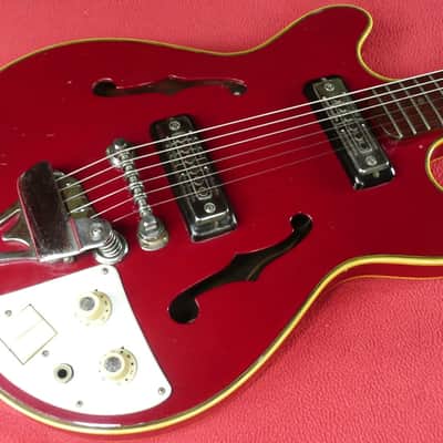 Teisco EP-2L Hollow Body Electric Guitar Japan Vintage 1960's Red image 1