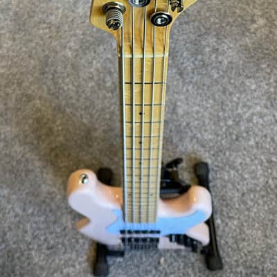 2022 Mike Lull M5V 5-String Bass Shell Pink w/ Highly Figured Birdseye Maple Fingerboard image 5