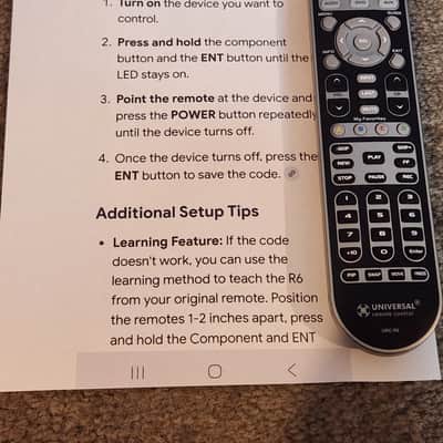 Universal Universal Remote Control URC-R6 90s  - Black image 3