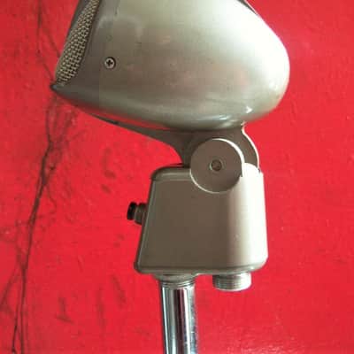 Vintage RARE 1950's Turner P25D dynamic microphone brown w period stand & cable image 10