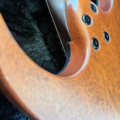 Daemoness Cimmerian “Danse Macabre” Custom 6-String Bog Oak / Mahogany w/ Bare Knuckle Warpig & Hard Case image 12