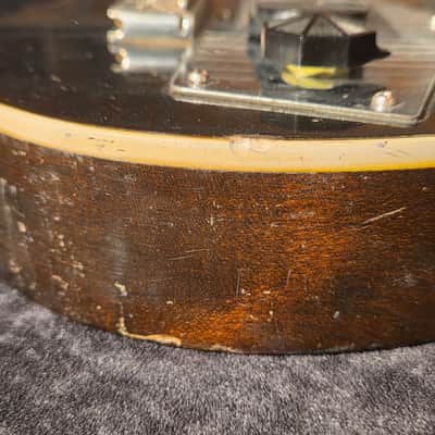 Vintage 1940s Kalamazoo Lap Steel Guitar w/ Original Chipboard Case & Slide image 14