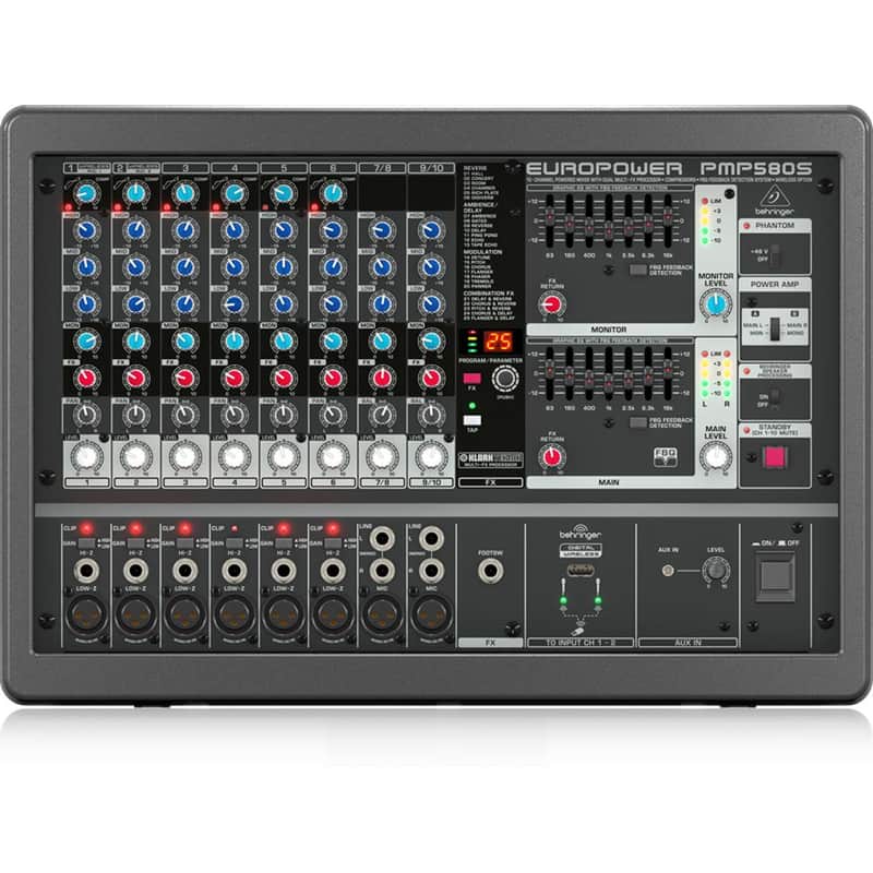 BEHRINGER EUROPOWER PMP580Sパワードミキサー 動作品 Behringer Europower PMP580S 500-Watt 10-Channel Powered Mixer | Reverb